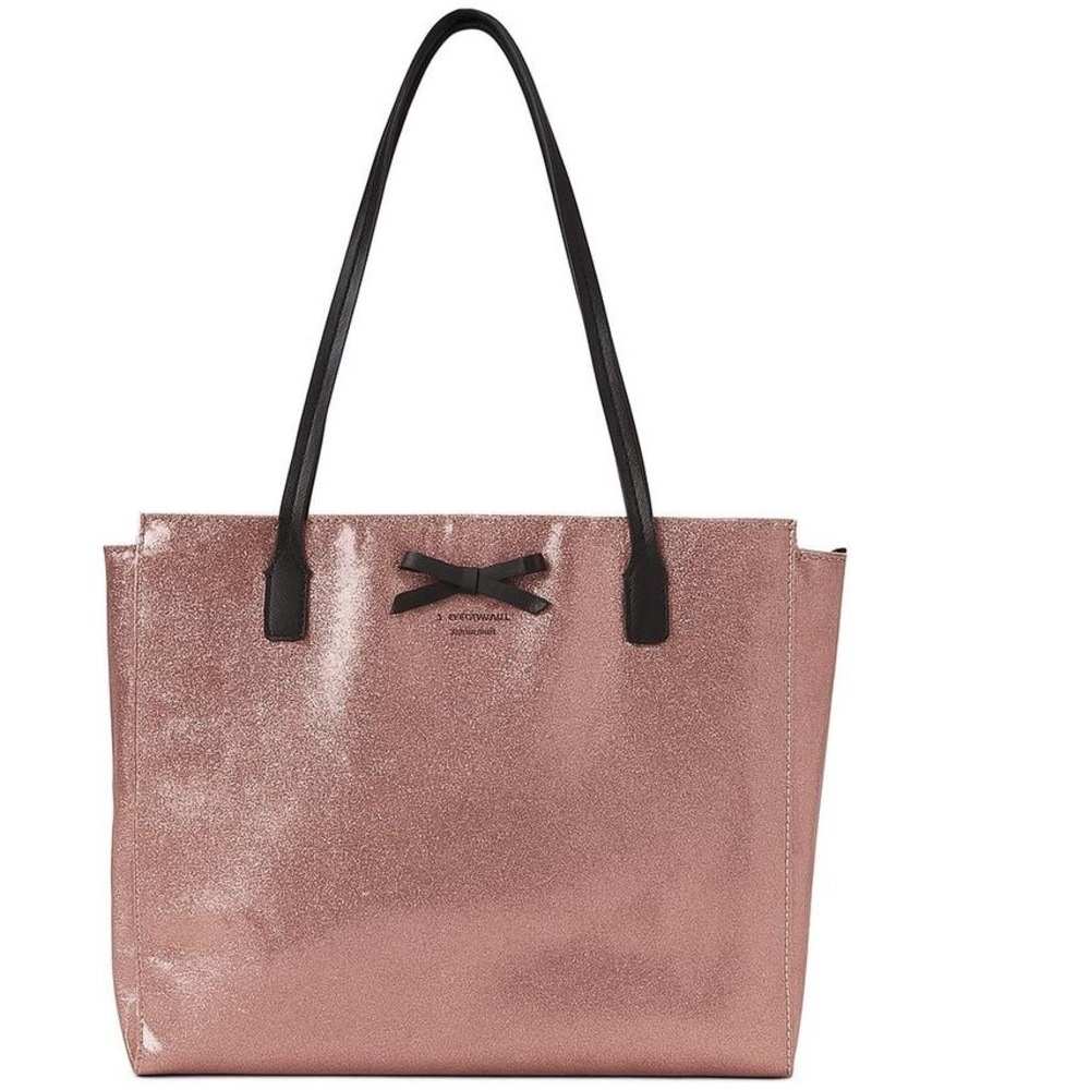 Kate Spade Sparkling Tote Bag and cosmetics bag - Rose Gold and Black